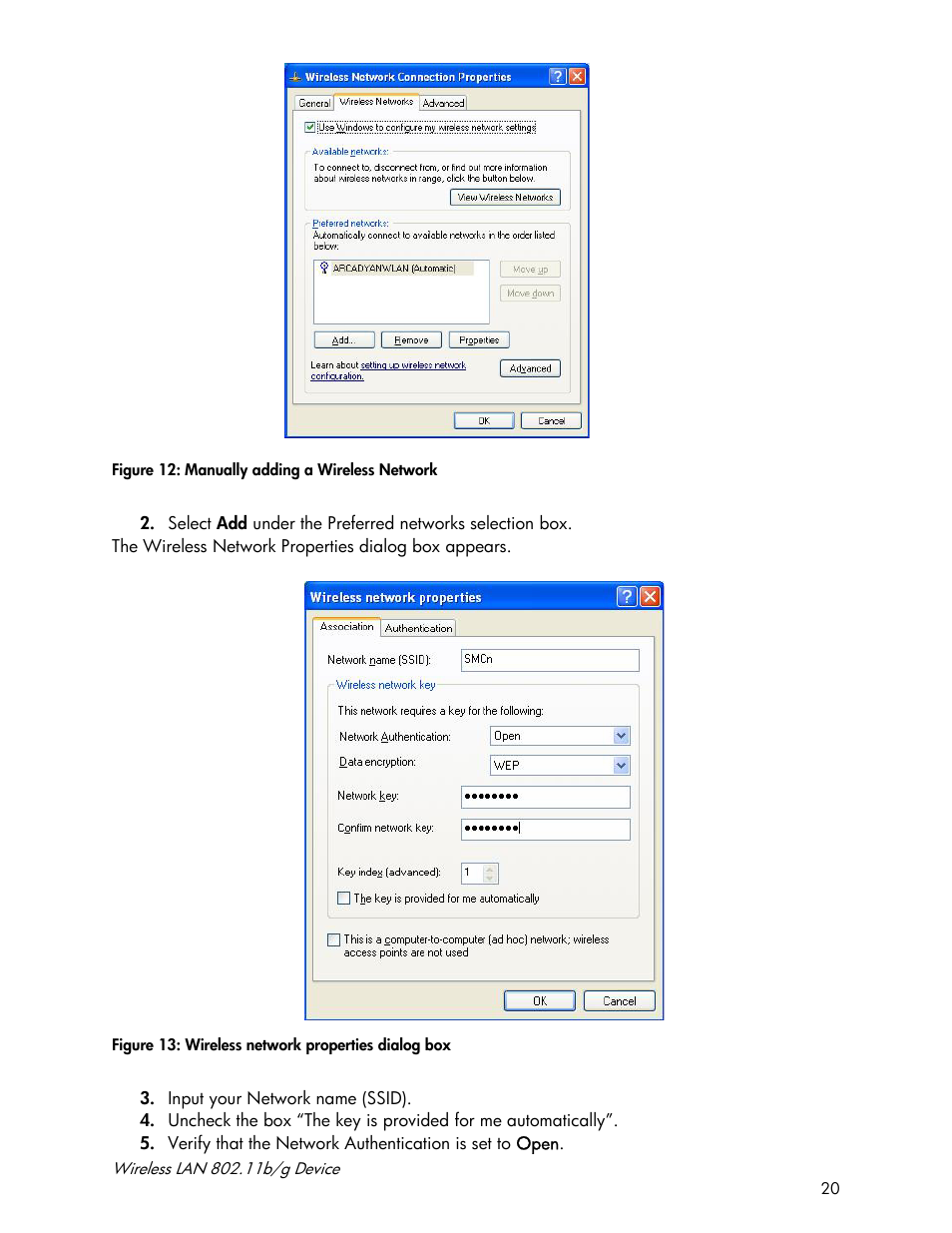 Accton Technology Wireless LAN 802.11b/g Device WN4201B User Manual | Page 20 / 97