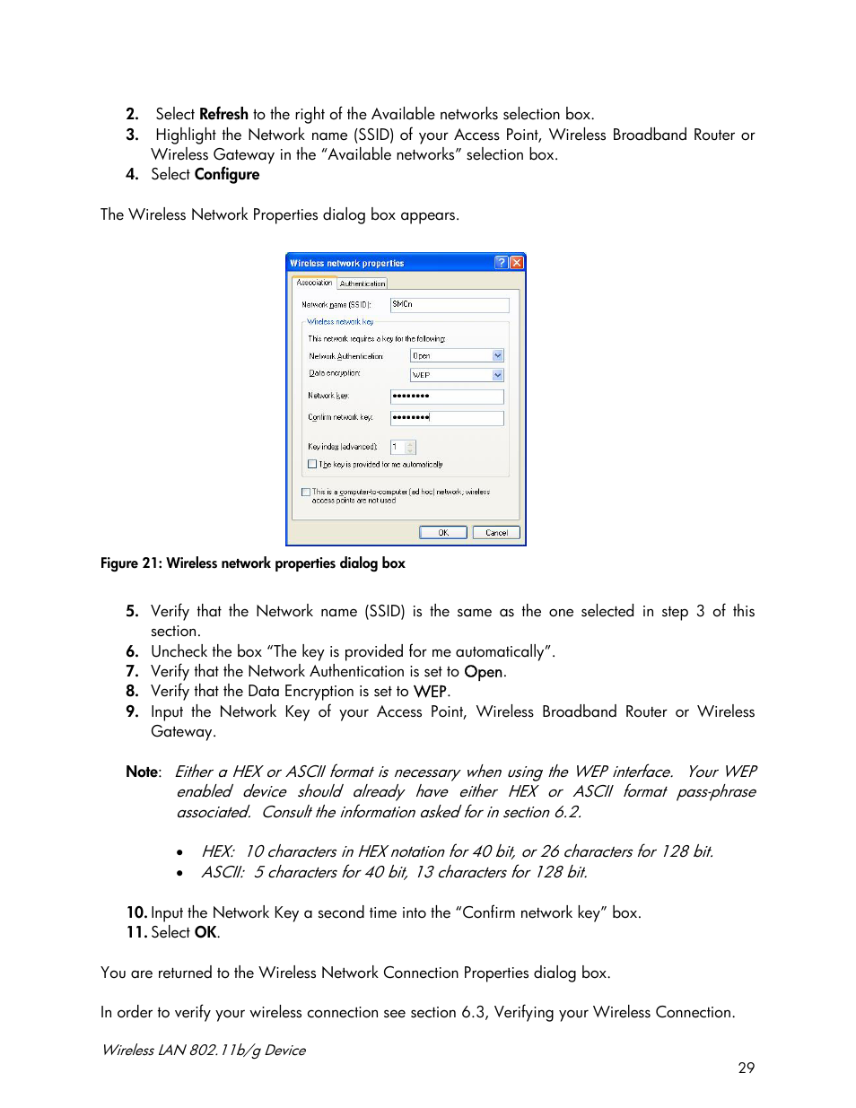 Accton Technology Wireless LAN 802.11b/g Device WN4201B User Manual | Page 29 / 97