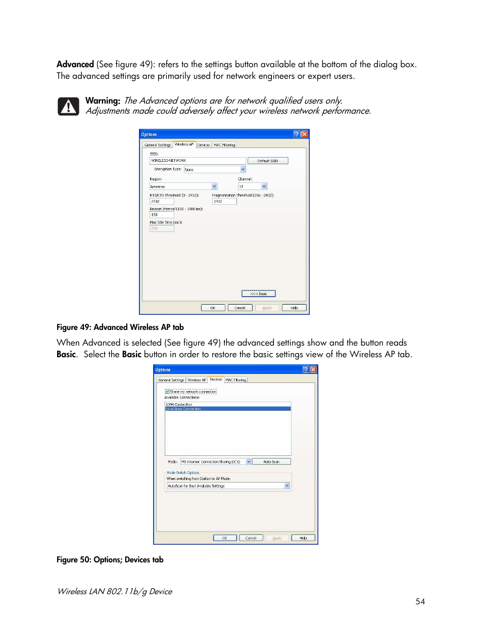 Accton Technology Wireless LAN 802.11b/g Device WN4201B User Manual | Page 54 / 97