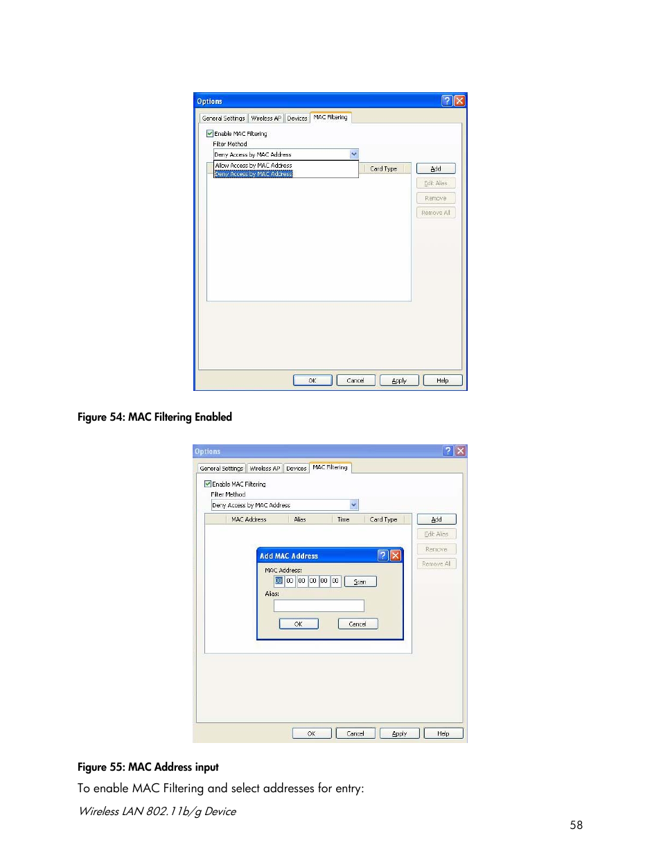 Accton Technology Wireless LAN 802.11b/g Device WN4201B User Manual | Page 58 / 97