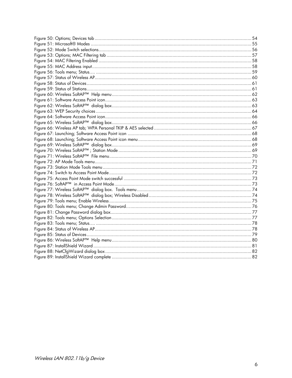 Accton Technology Wireless LAN 802.11b/g Device WN4201B User Manual | Page 6 / 97