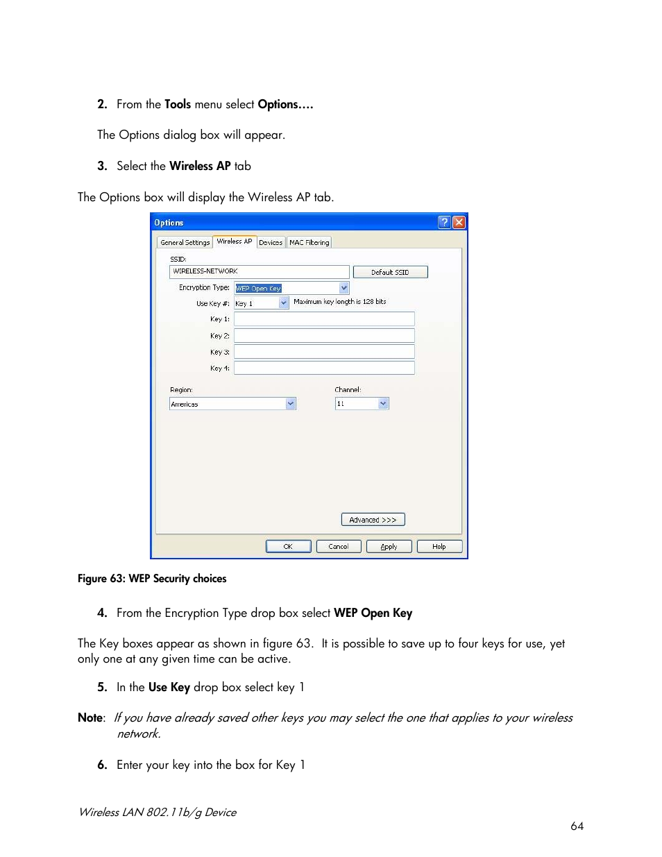 Accton Technology Wireless LAN 802.11b/g Device WN4201B User Manual | Page 64 / 97