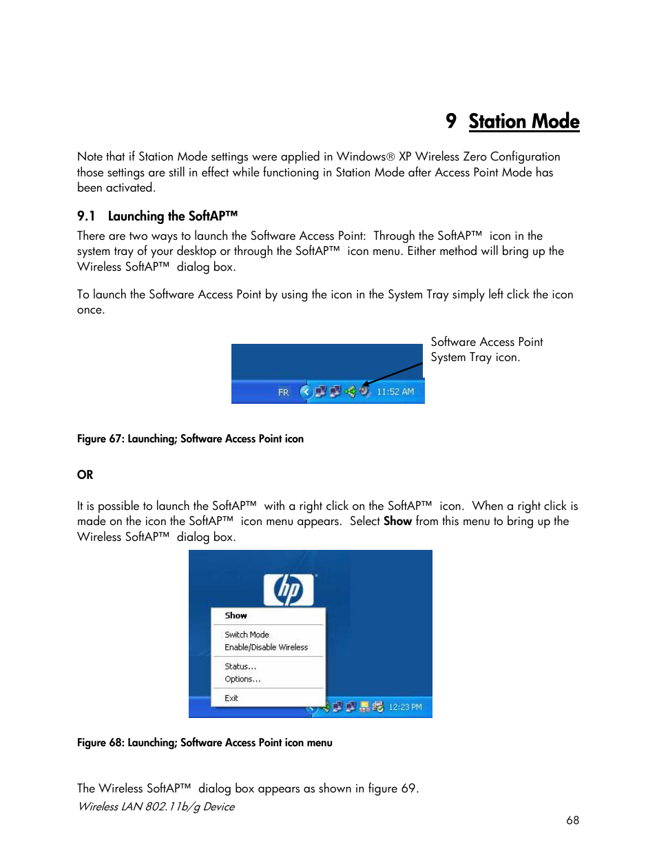 9 station mode | Accton Technology Wireless LAN 802.11b/g Device WN4201B User Manual | Page 68 / 97