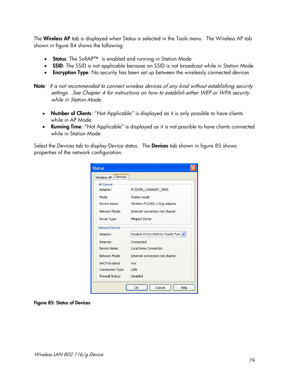 Accton Technology Wireless LAN 802.11b/g Device WN4201B User Manual | Page 79 / 97