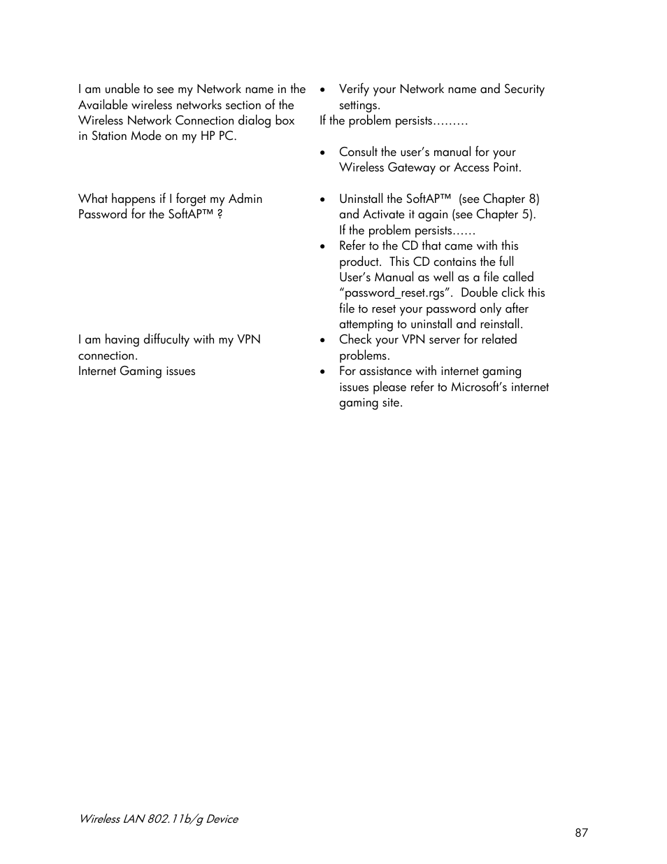 Accton Technology Wireless LAN 802.11b/g Device WN4201B User Manual | Page 87 / 97