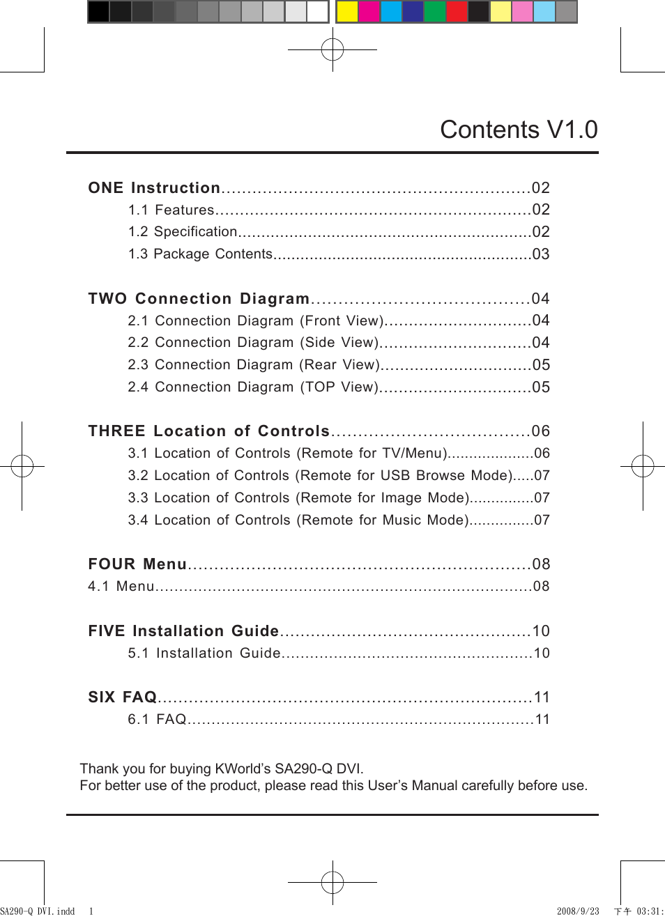 KWorld SA290-Q DVI User Manual | 12 pages