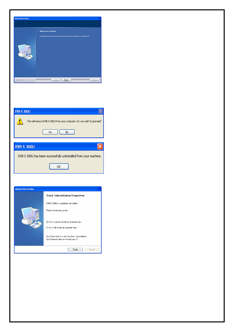 3 the remote uninstallation of dvb-s 300u | KWorld DVB-S 300U User Manual | Page 8 / 11