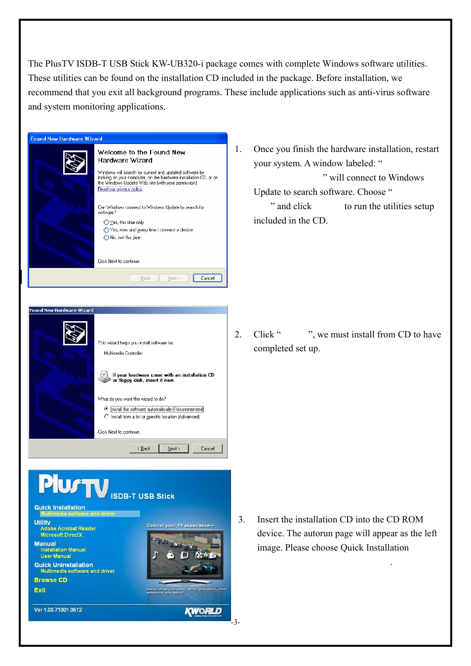 KWorld UB320-i User Manual | Page 3 / 10