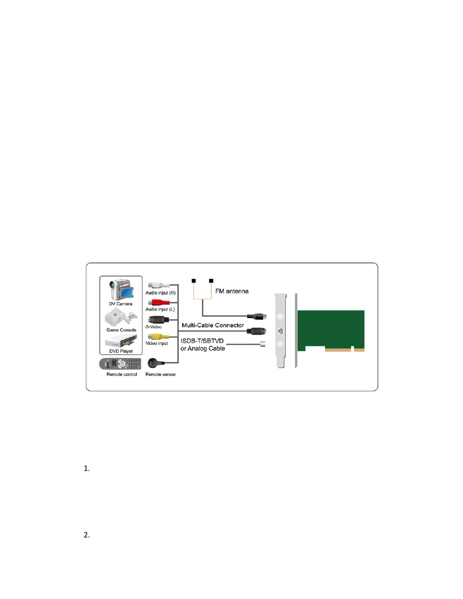 Installing the pci tv card, Connection chart, Installing the software | KWorld PC135-AF User Manual | Page 3 / 9