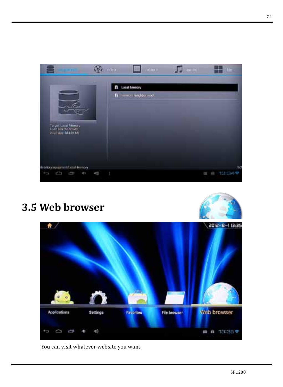 5 web browser | KWorld SP1200 User Manual | Page 21 / 25