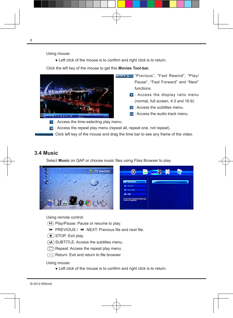 4 music | KWorld SP800 User Manual | Page 8 / 15