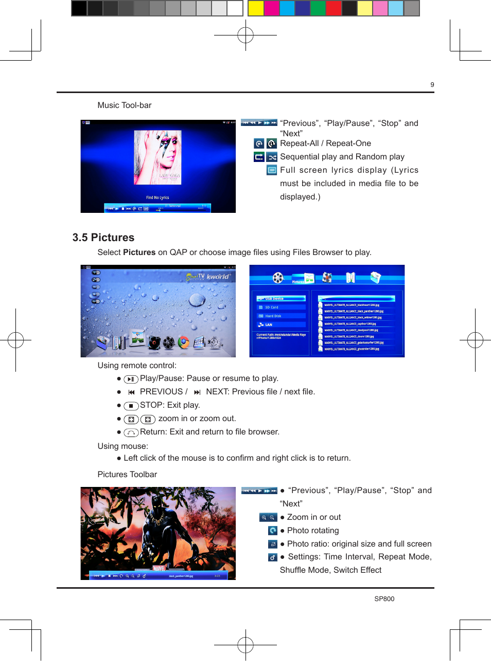 5 pictures | KWorld SP800 User Manual | Page 9 / 15