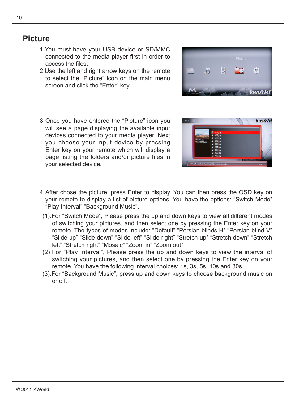 Picture | KWorld M130 User Manual | Page 11 / 16