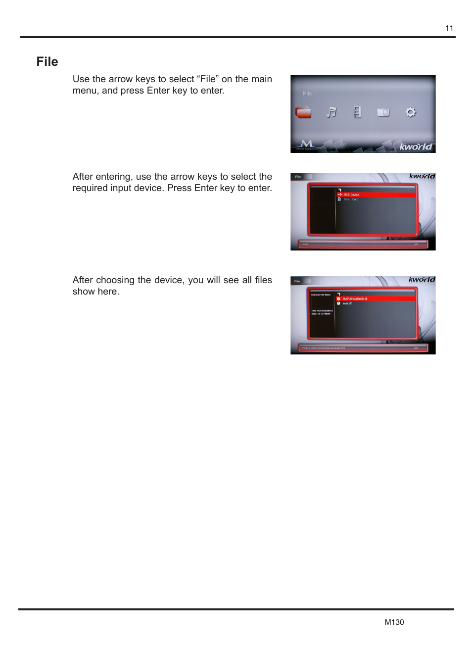 File | KWorld M130 User Manual | Page 12 / 16