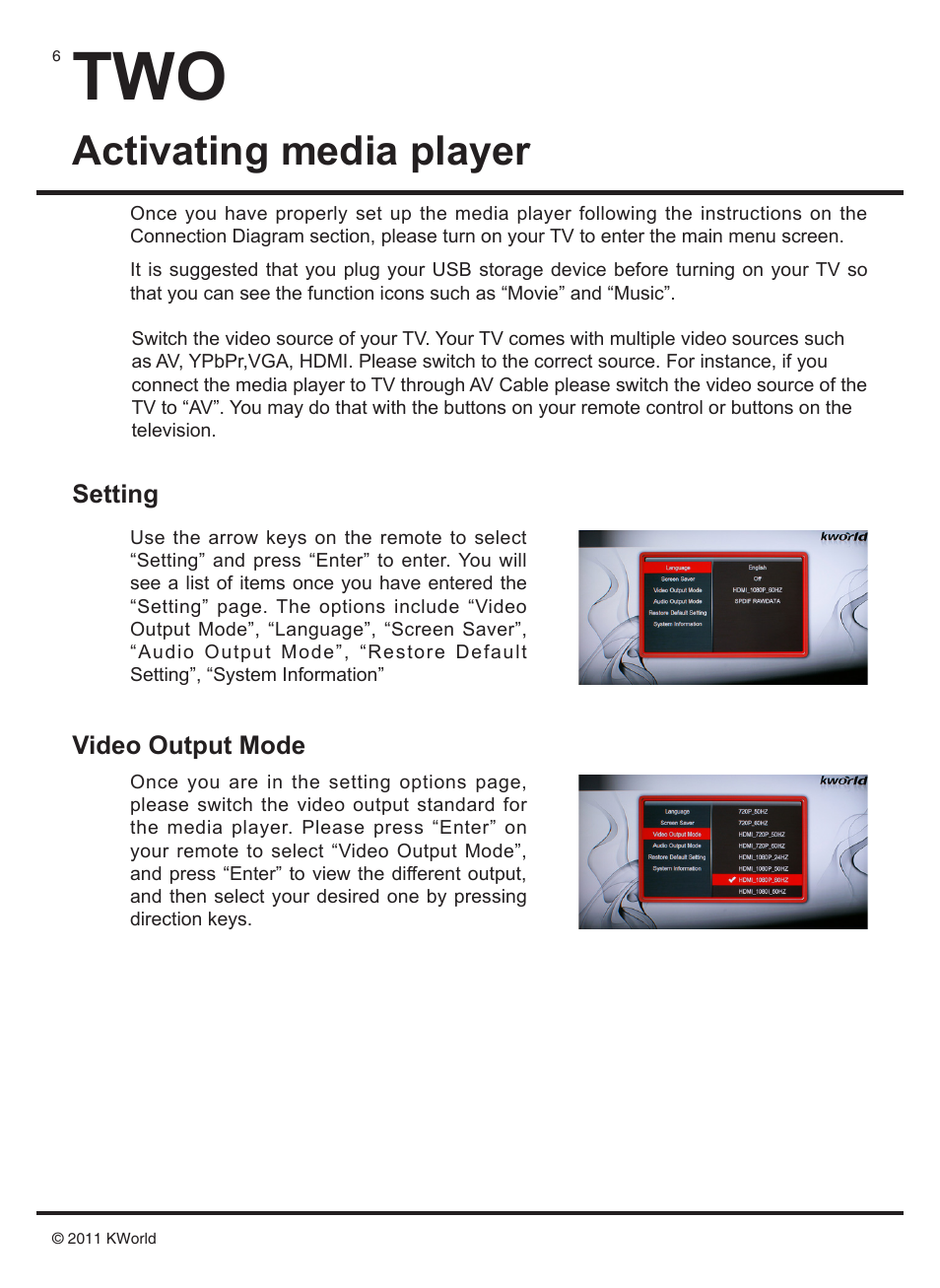 Activating media player | KWorld M130 User Manual | Page 7 / 16