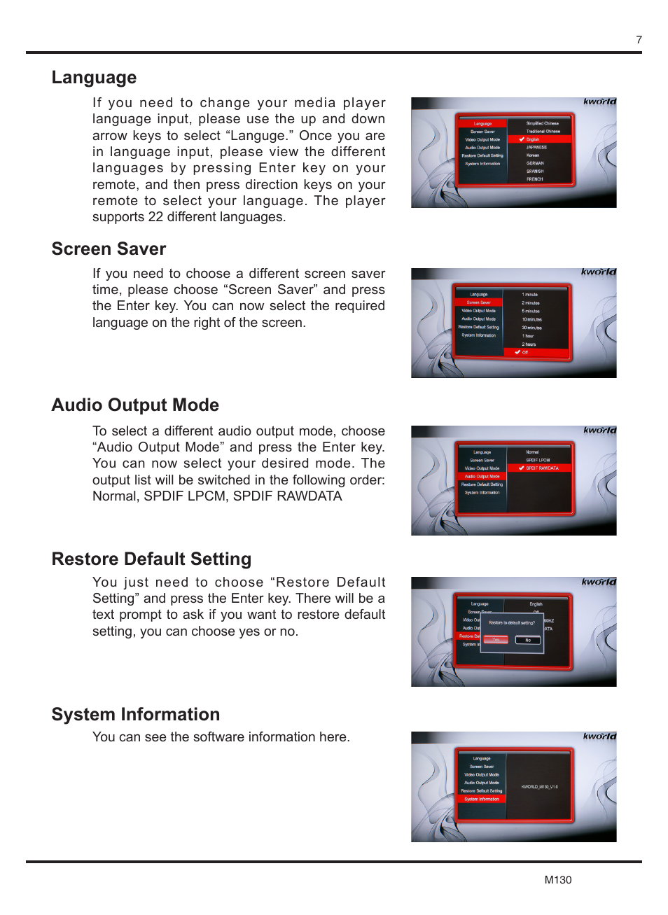 KWorld M130 User Manual | Page 8 / 16