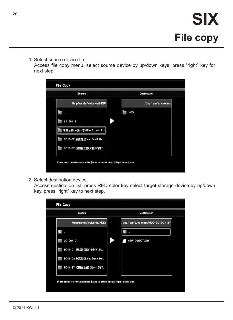 File copy | KWorld M210 User Manual | Page 21 / 38