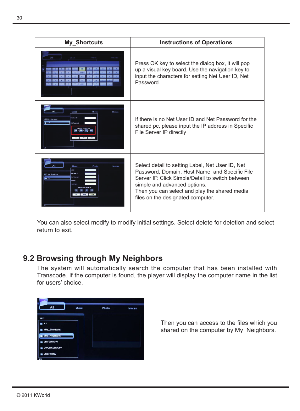 2 browsing through my neighbors | KWorld M210 User Manual | Page 31 / 38