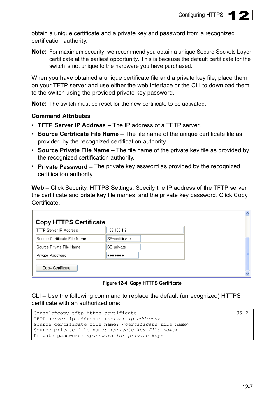 Figure 12-4, Copy https certificate | Accton Technology Direk Tronik ES4524D User Manual | Page 125 / 588