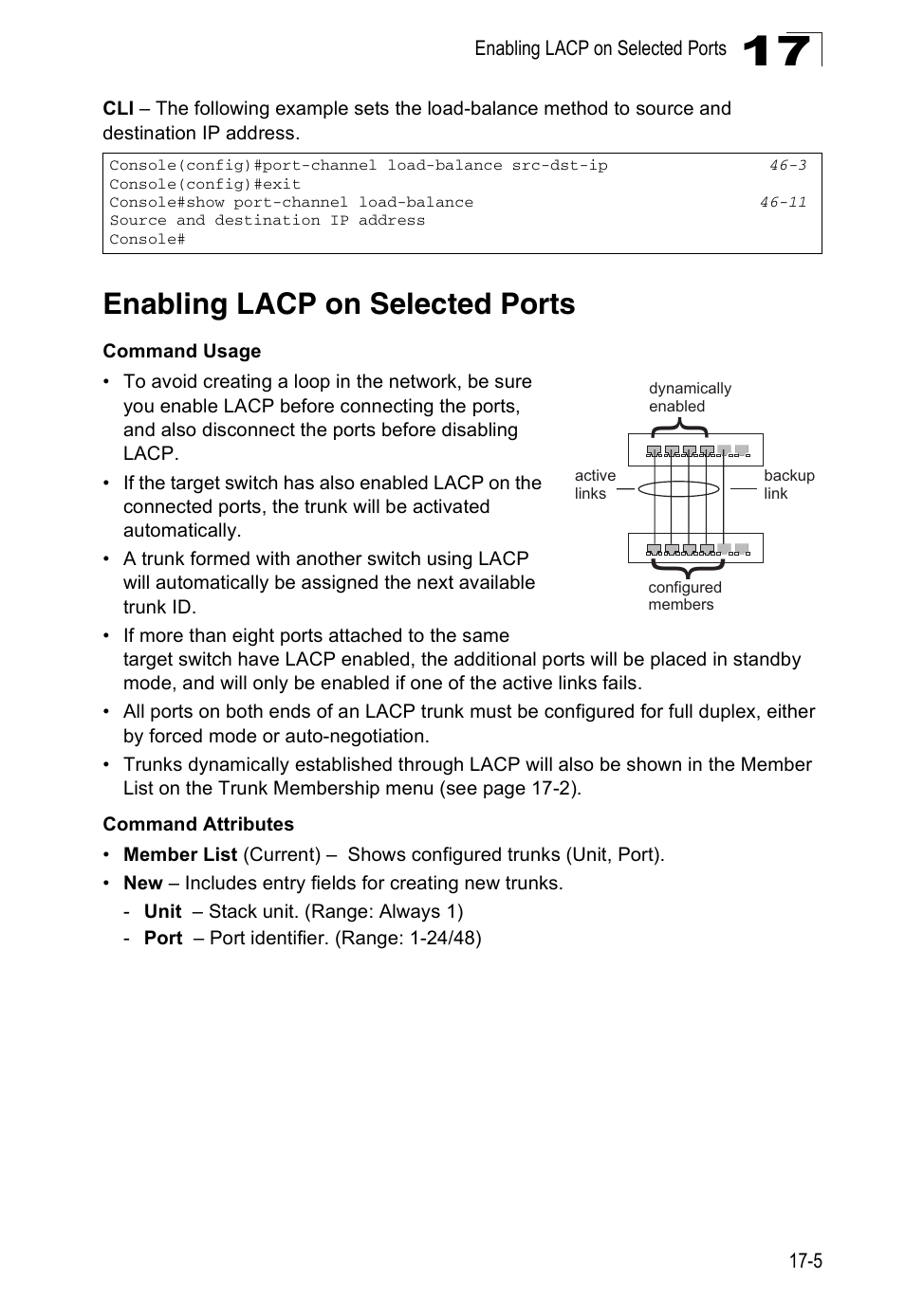 Enabling lacp on selected ports | Accton Technology Direk Tronik ES4524D User Manual | Page 169 / 588