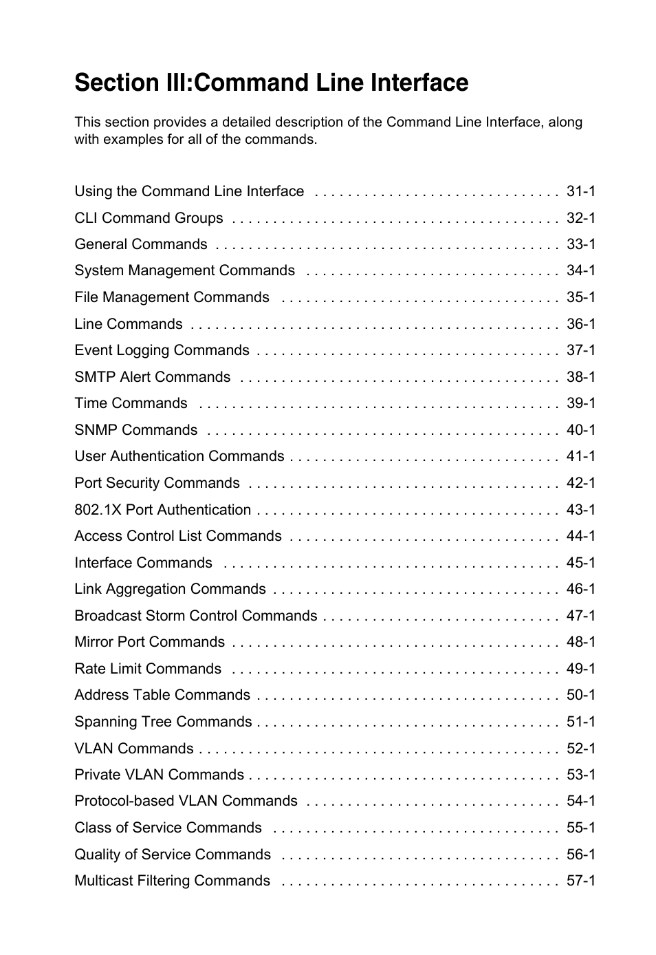 Section iii: command line interface | Accton Technology Direk Tronik ES4524D User Manual | Page 271 / 588