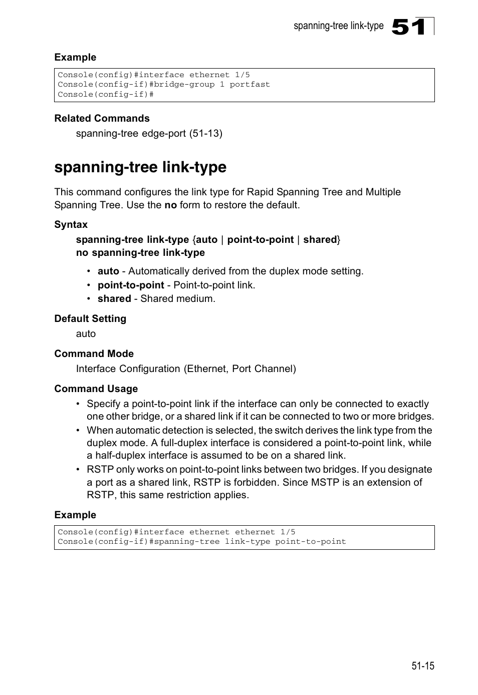 Spanning-tree link-type | Accton Technology Direk Tronik ES4524D User Manual | Page 455 / 588