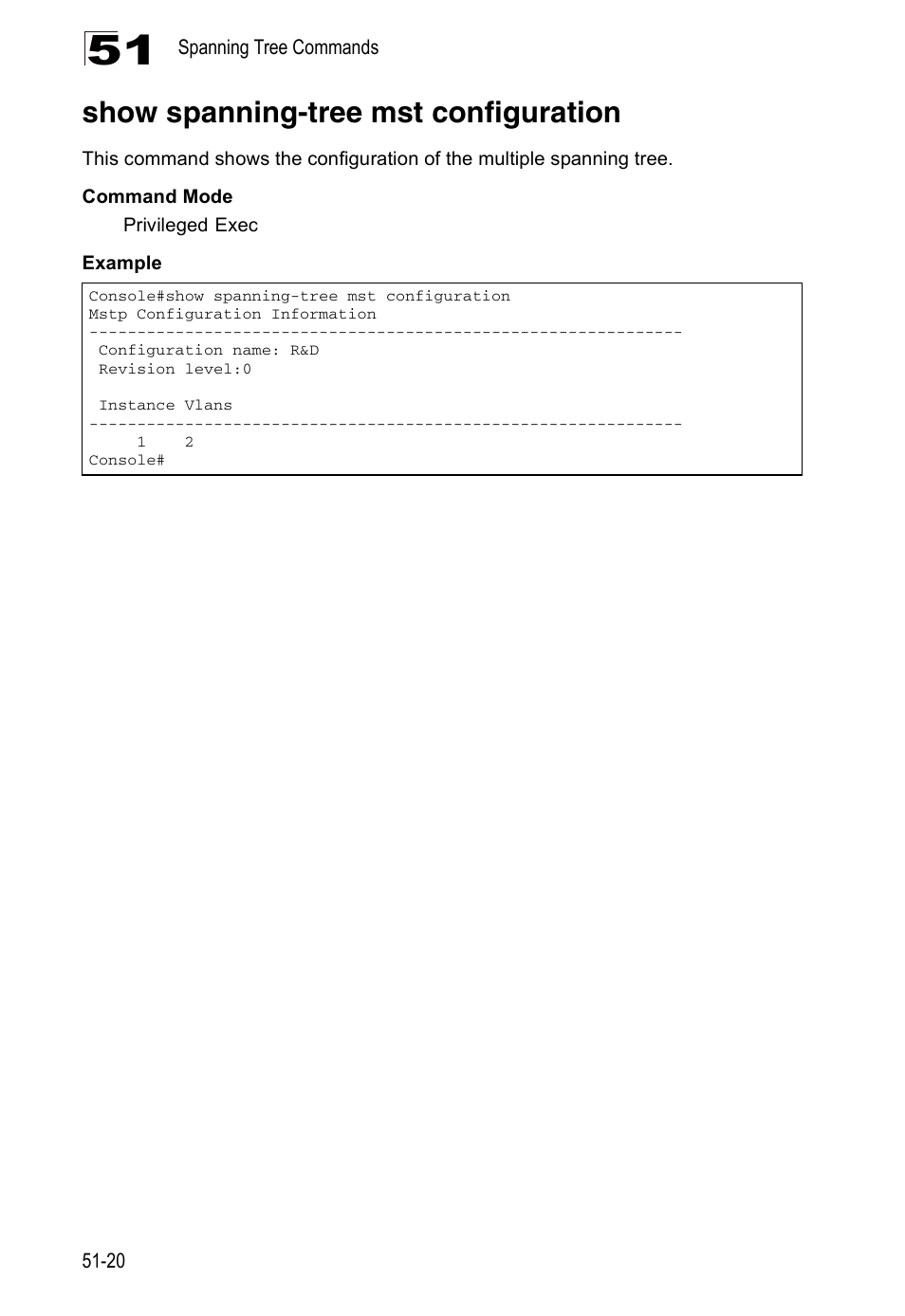 Show spanning-tree mst configuration | Accton Technology Direk Tronik ES4524D User Manual | Page 460 / 588