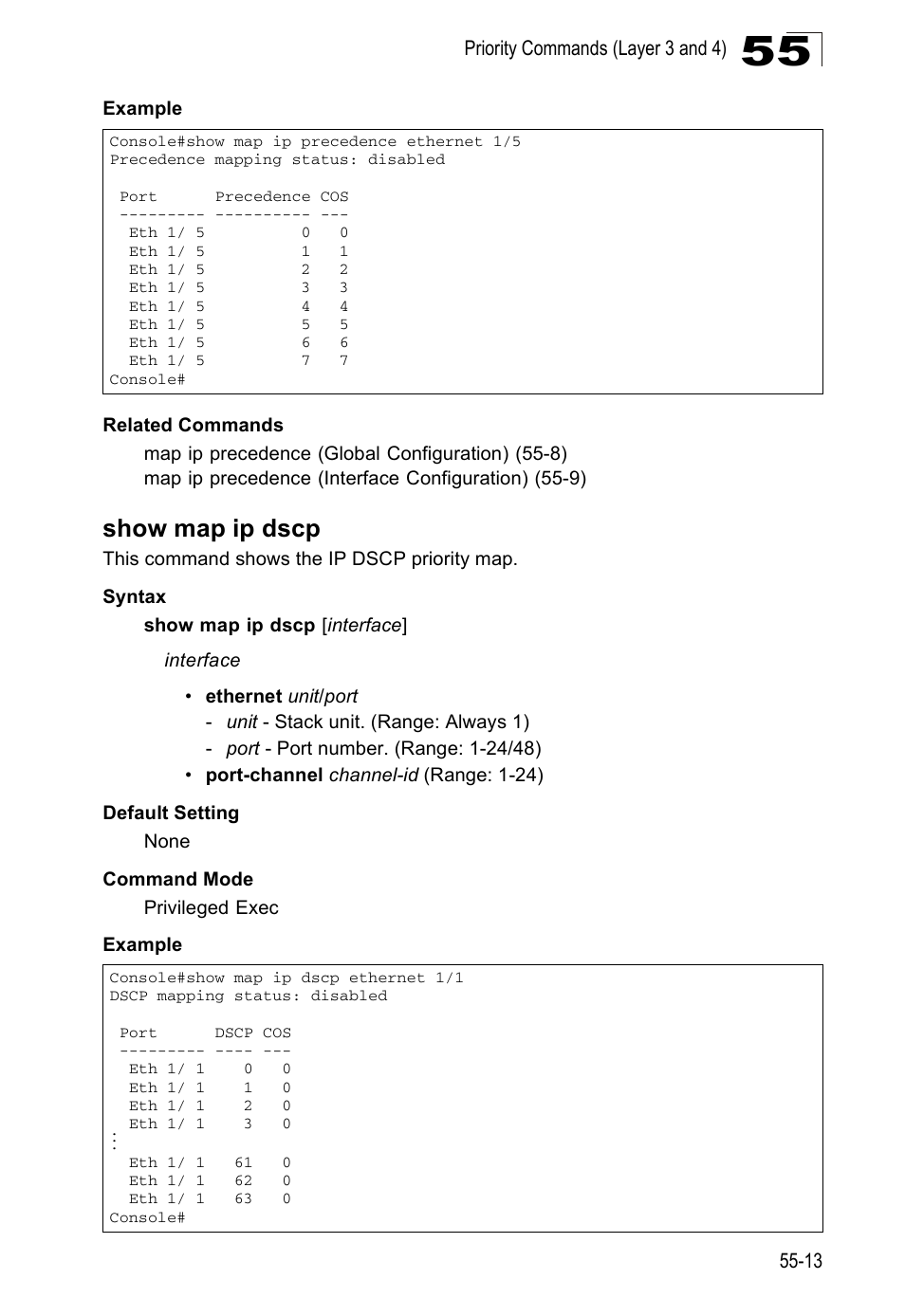 Show map ip dscp | Accton Technology Direk Tronik ES4524D User Manual | Page 497 / 588
