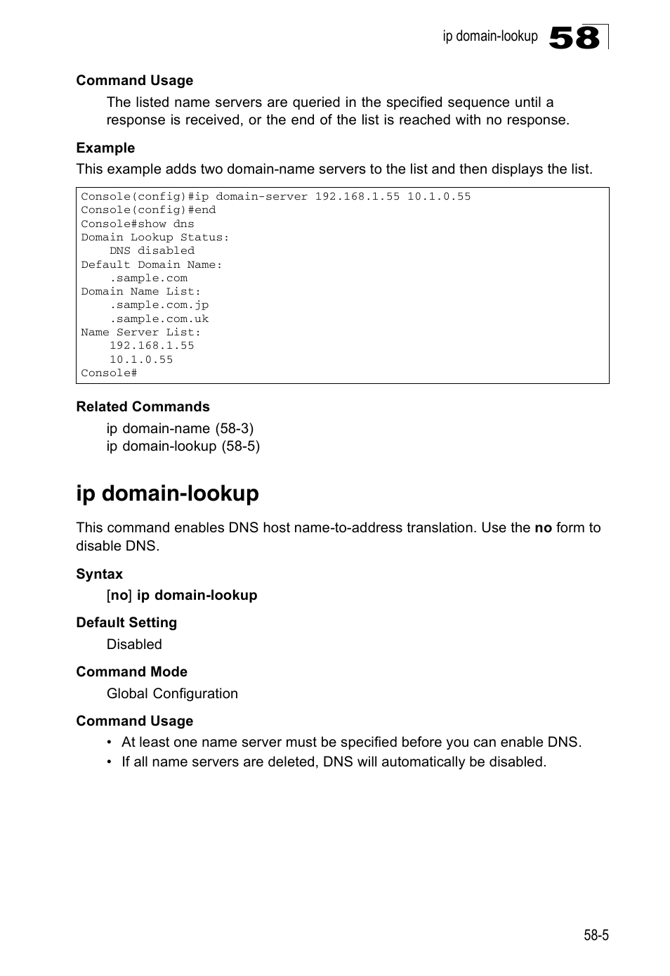 Ip domain-lookup, Ip domain-lookup co | Accton Technology Direk Tronik ES4524D User Manual | Page 523 / 588