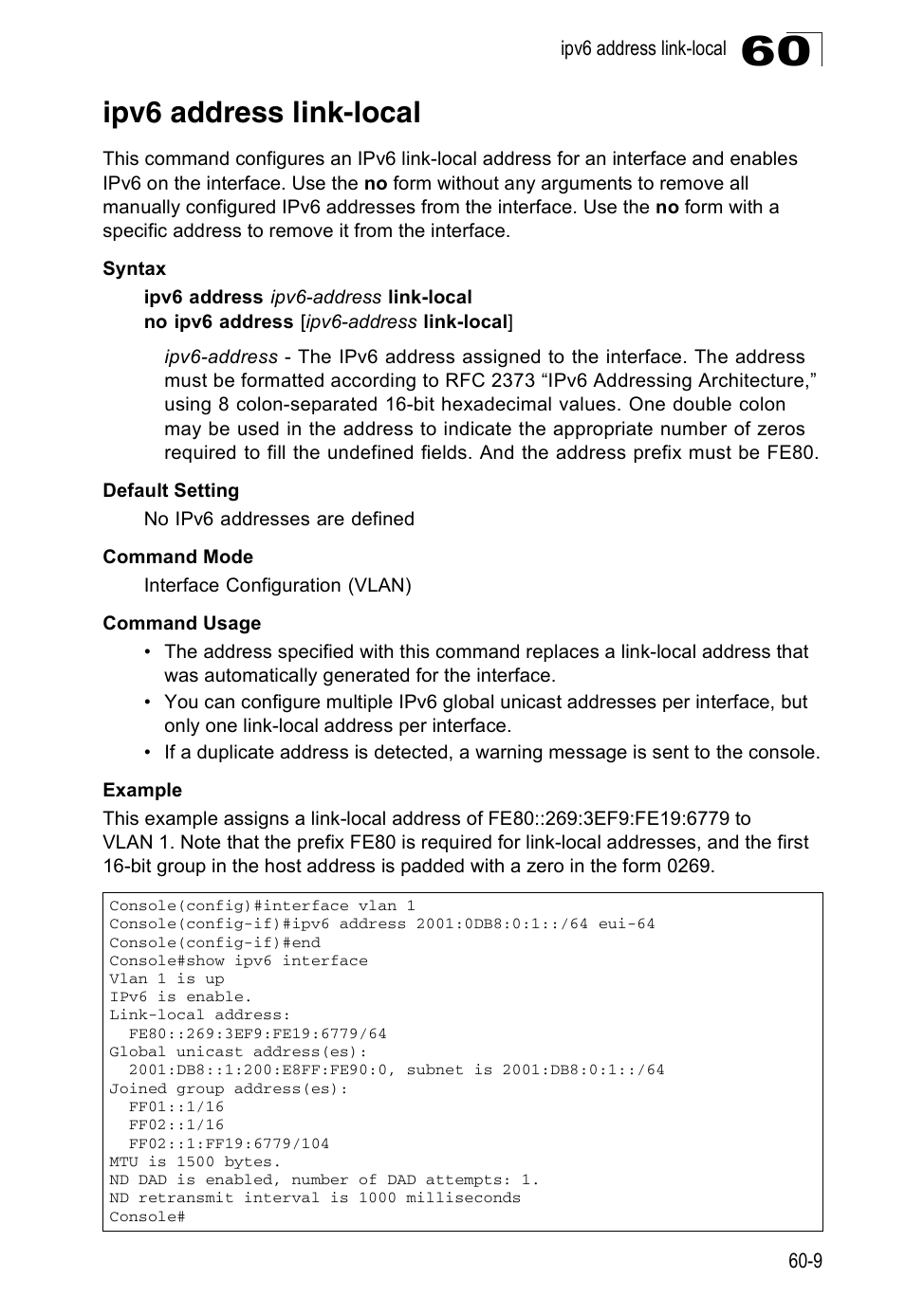 Ipv6 address link-local | Accton Technology Direk Tronik ES4524D User Manual | Page 541 / 588