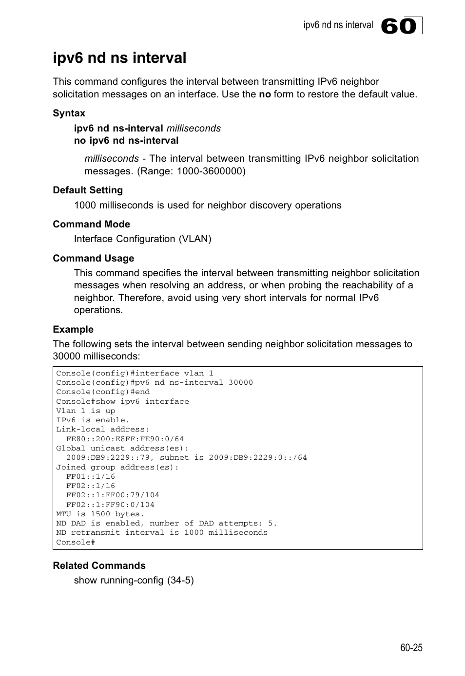 Ipv6 nd ns interval | Accton Technology Direk Tronik ES4524D User Manual | Page 557 / 588