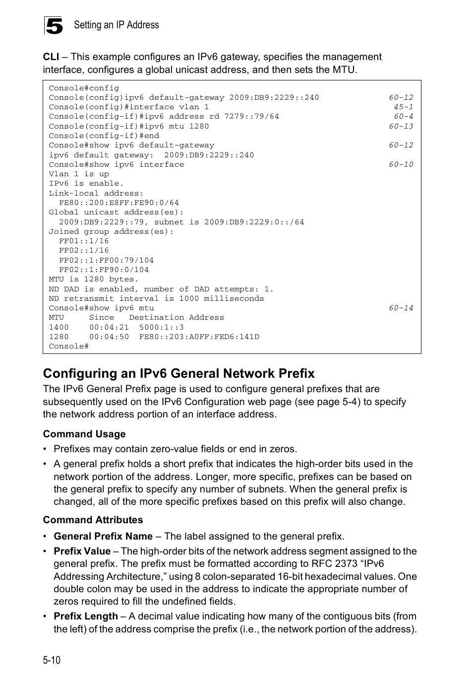Configuring an ipv6 general network prefix | Accton Technology Direk Tronik ES4524D User Manual | Page 78 / 588