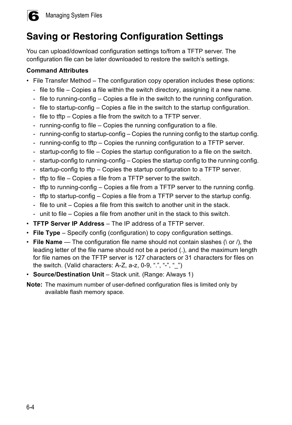 Saving or restoring configuration settings | Accton Technology Direk Tronik ES4524D User Manual | Page 86 / 588
