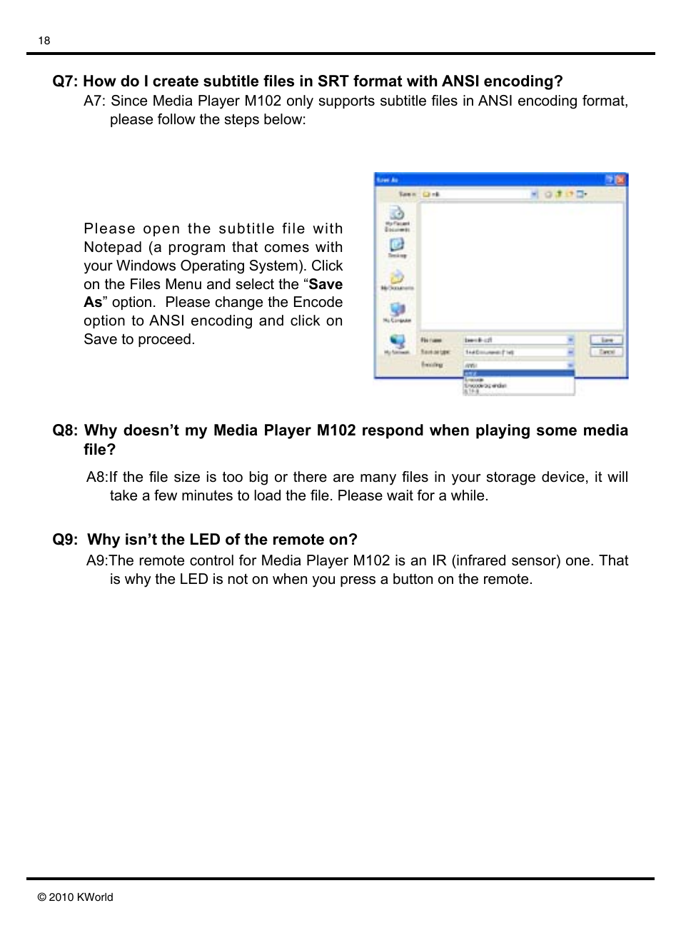 KWorld M102 User Manual | Page 18 / 20