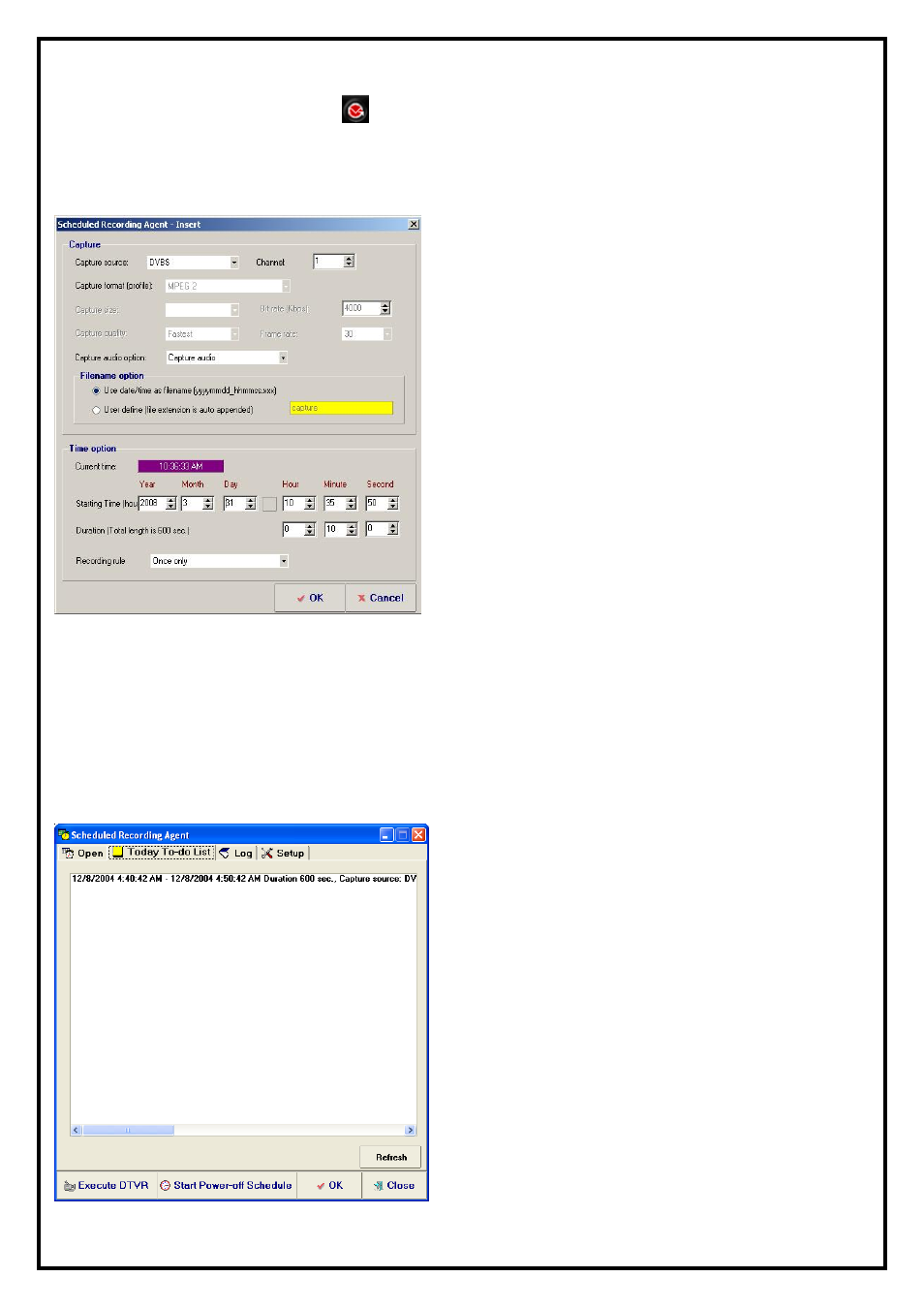 3 scheduled recording, 1 capture, 2 time option | KWorld HyperMedia User Manual | Page 10 / 17