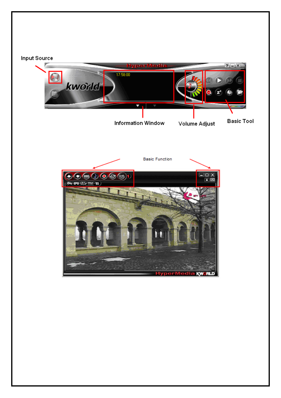 2 main panel | KWorld HyperMedia User Manual | Page 6 / 17