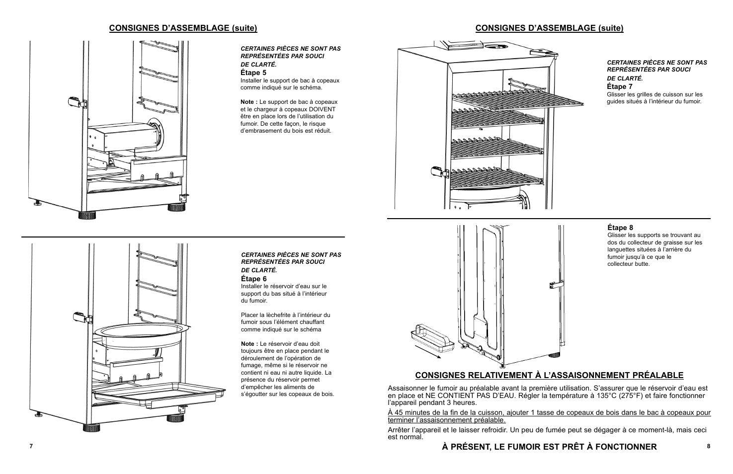 Consignes d’assemblage (suite) | Masterbuilt 30-inch Electric Digital Smokehouse Black w/ Top Control (20070910) USER GUIDE User Manual | Page 24 / 24