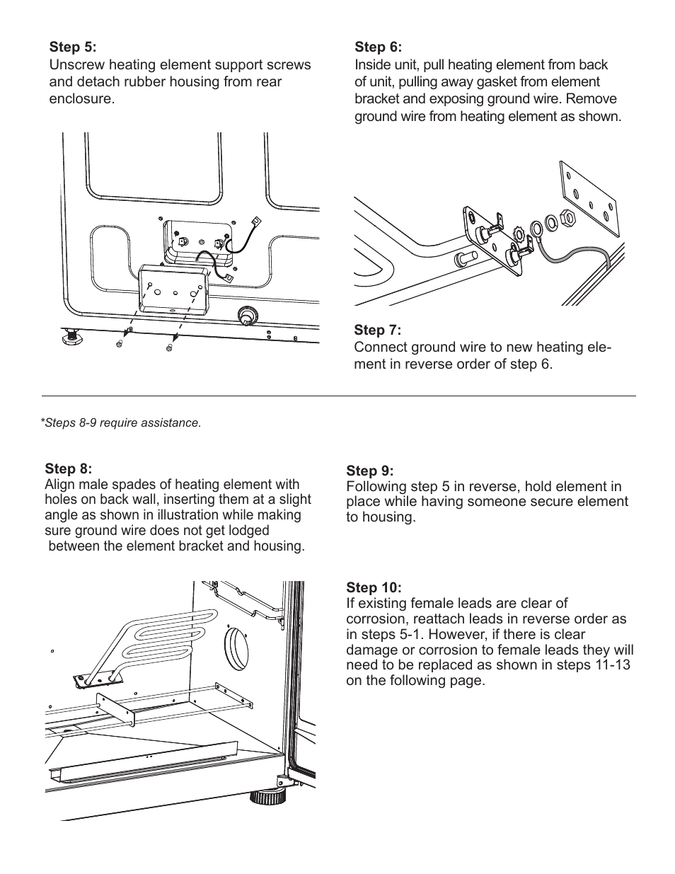 Masterbuilt 30-inch Electric Digital Smokehouse Black w/ Top Control (20070910) HEATING ELEMENT REPLACEMENT User Manual | Page 3 / 4