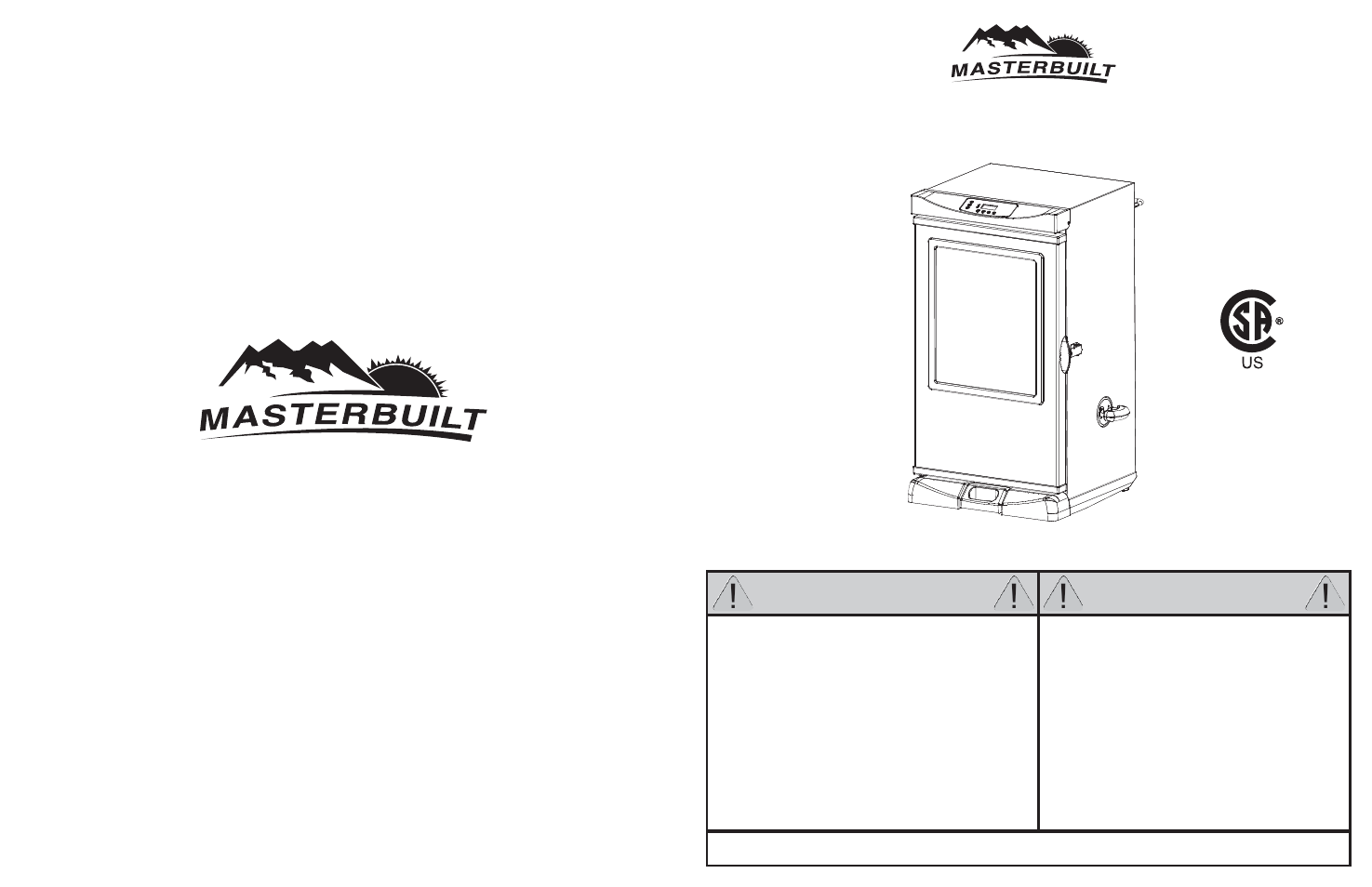 Masterbuilt 30-inch Electric Digital Smokehouse (20070312) USER GUIDE User Manual | 20 pages