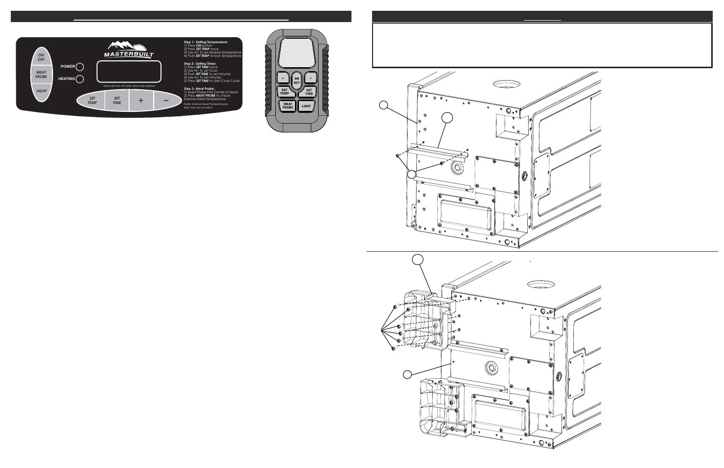 How to use control panel & remote control, Armado | Masterbuilt 30-inch Electric Digital Smokehouse (20070312) USER GUIDE User Manual | Page 14 / 20