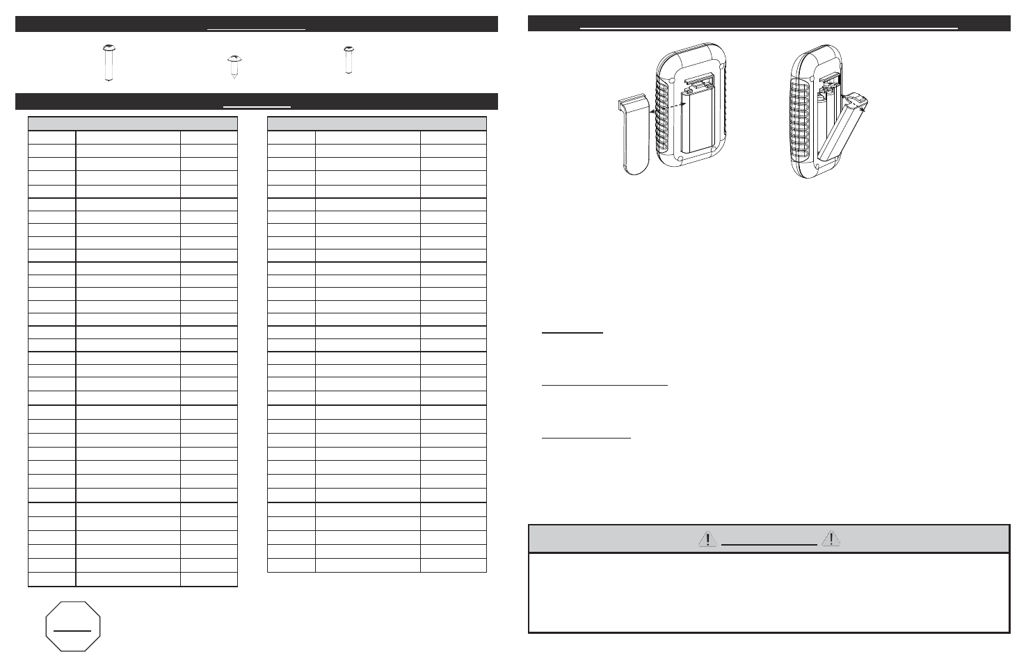 Stop, Advertencia, Parts list | Hardware list | Masterbuilt 30-inch Electric Digital Smokehouse (20070312) USER GUIDE User Manual | Page 6 / 20