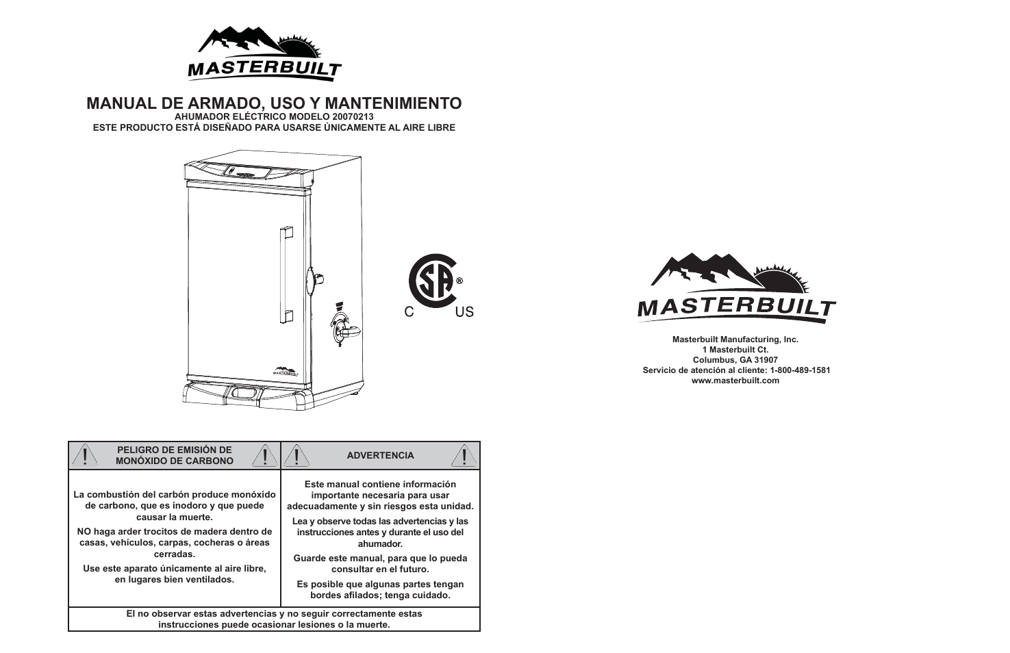 Manual de armado, uso y mantenimiento | Masterbuilt 30-inch Electric Digital Smokehouse Black (20070213) USER GUIDE User Manual | Page 20 / 28