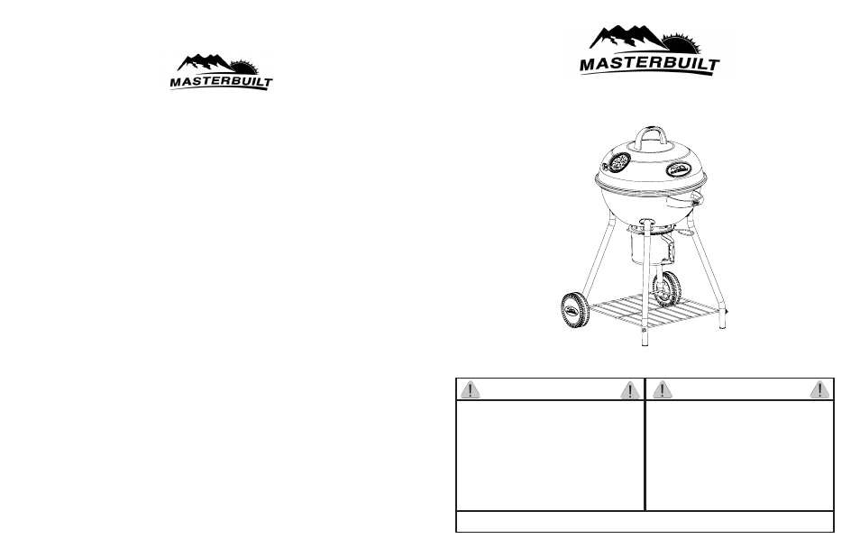 Masterbuilt 18 1⁄2-inch Kettle Grill (20040211) User Manual | 8 pages