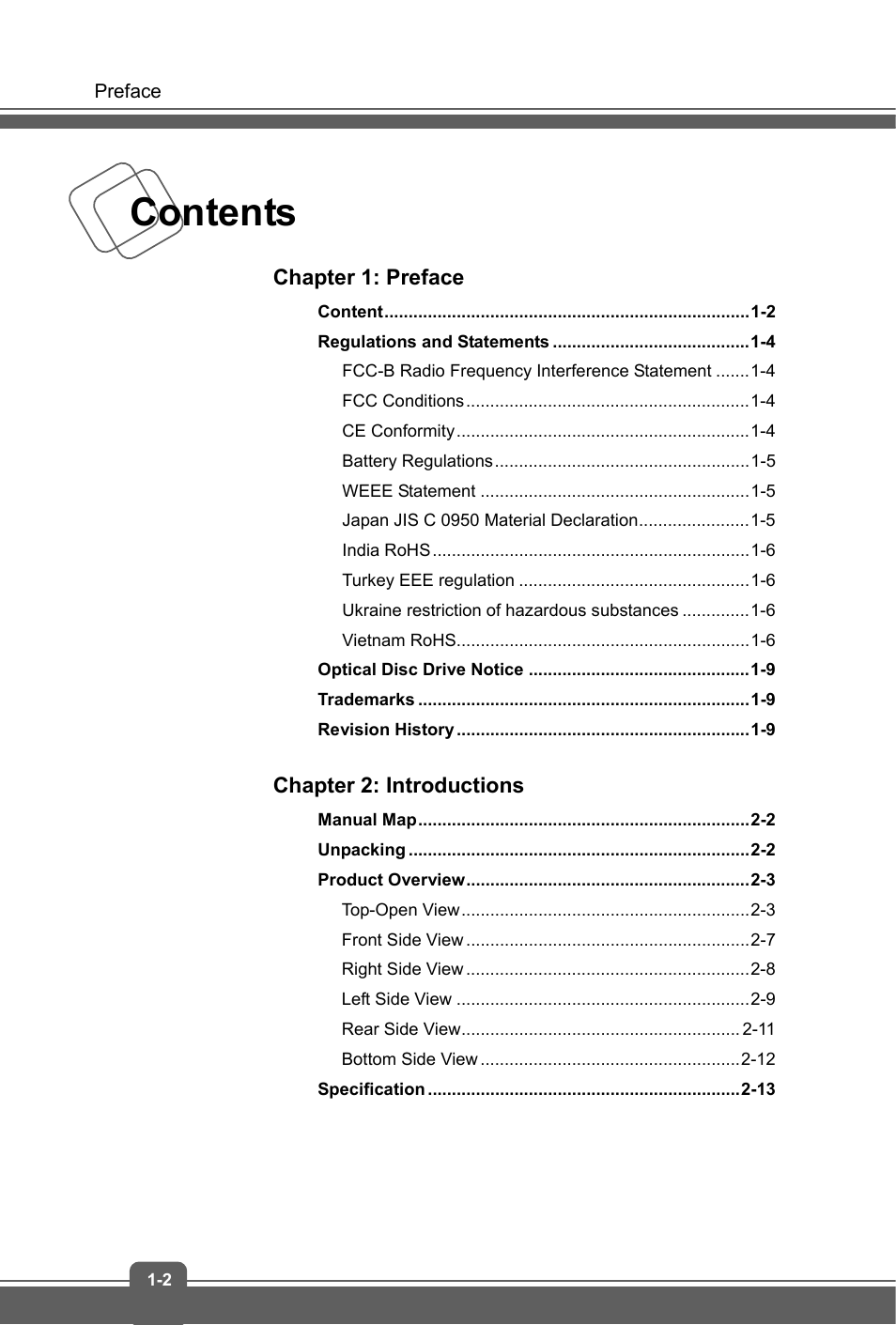 MSI GT72 DOMINATOR (GTX 970M) User Manual | Page 2 / 48