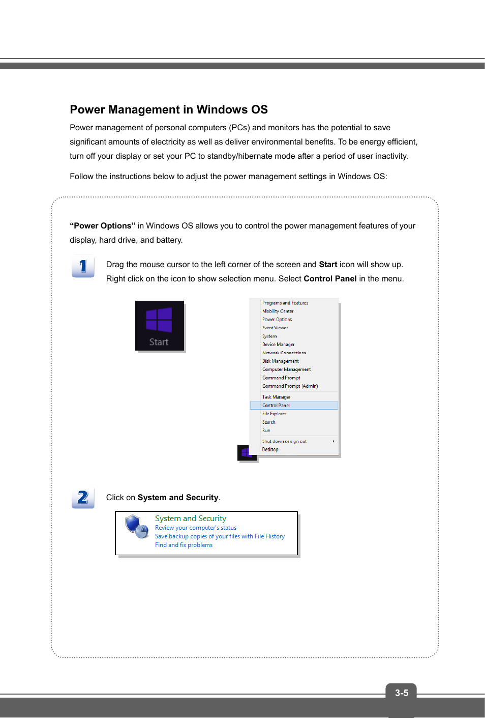 Power management in windows os | MSI GT72 DOMINATOR (GTX 970M) User Manual | Page 31 / 48