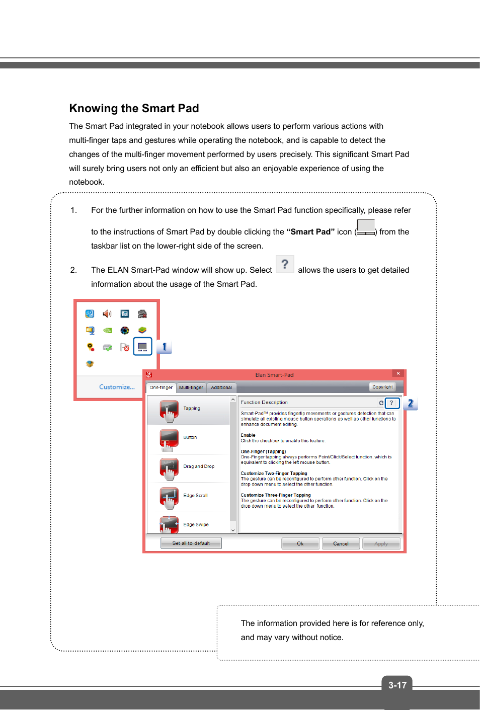 Knowing the smart pad | MSI GT72 DOMINATOR (GTX 970M) User Manual | Page 43 / 48