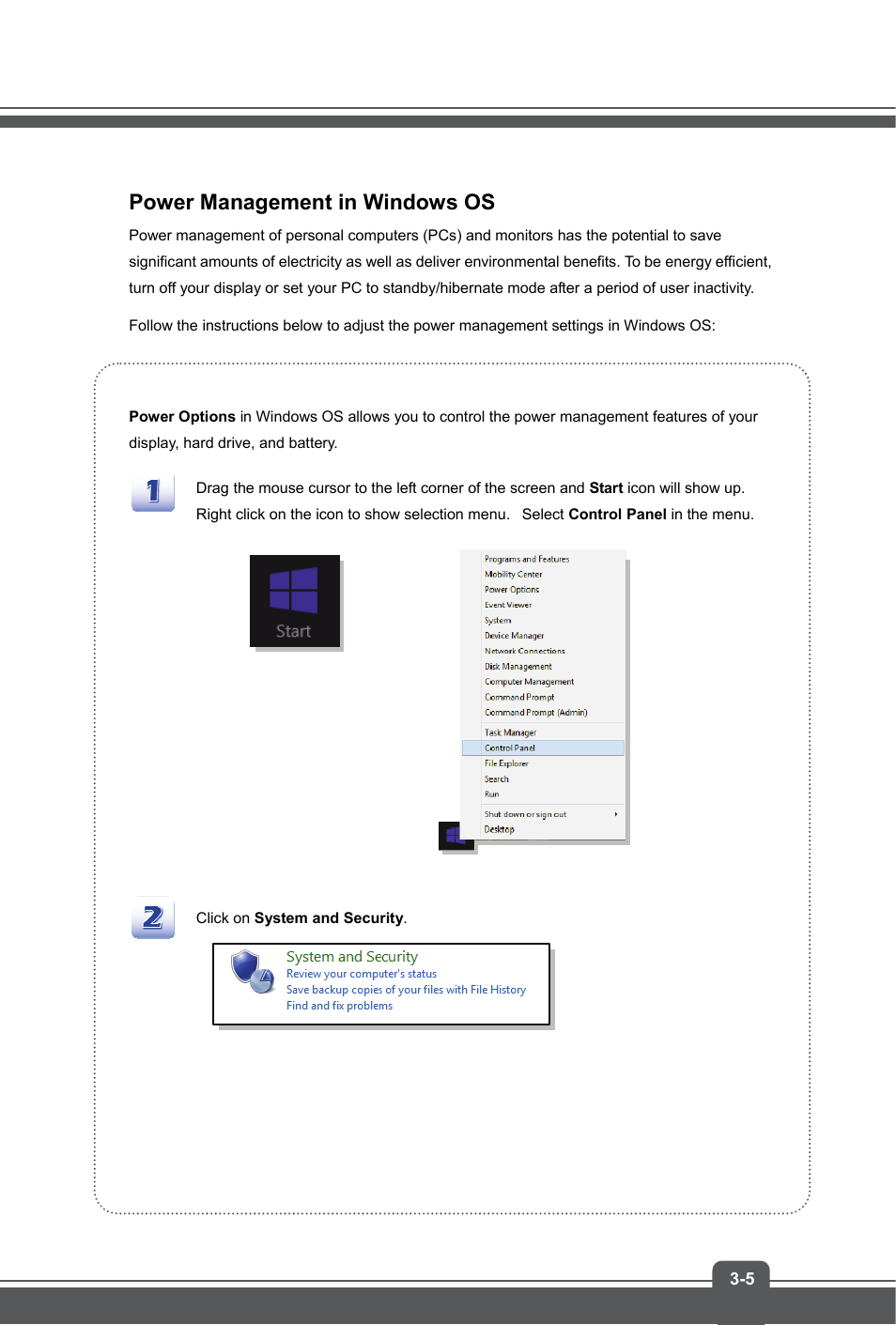 Power management in windows os | MSI GS60 GHOST User Manual | Page 27 / 42