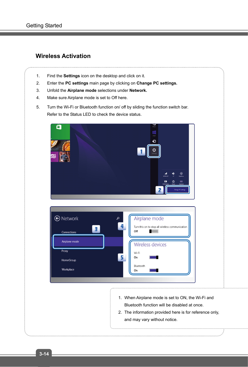 Wireless activation | MSI GS70 STEALTH PRO (GTX 970M) User Manual | Page 38 / 44