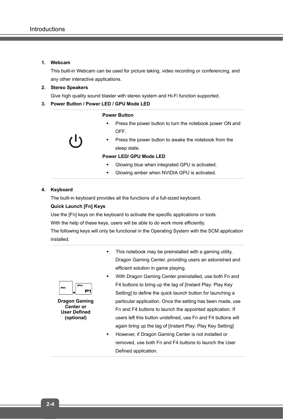 Introductions | MSI GS60 GHOST PRO (GTX 970M) User Manual | Page 12 / 42