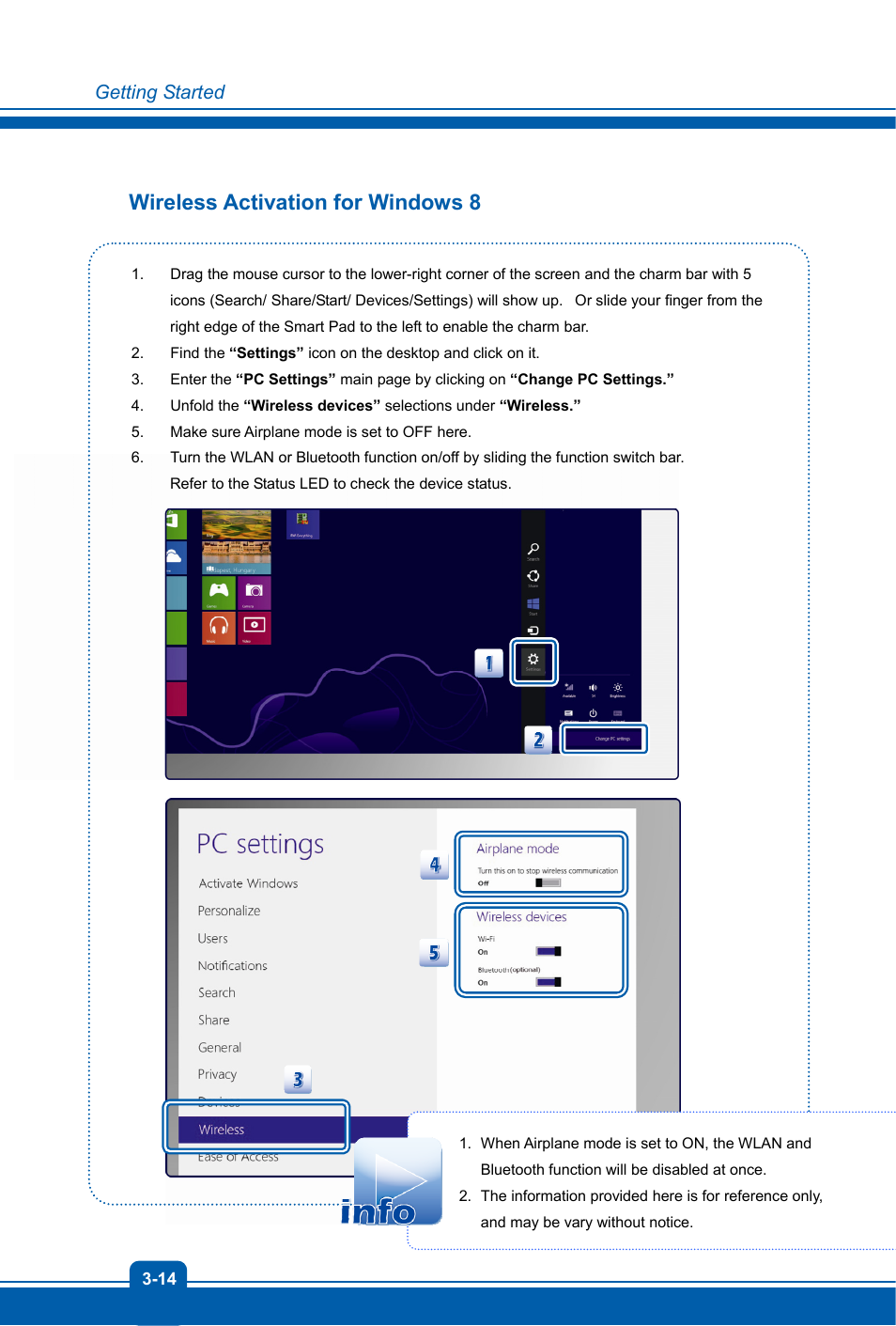 Wireless activation for windows 8 | MSI GS70 STEALTH User Manual | Page 36 / 42
